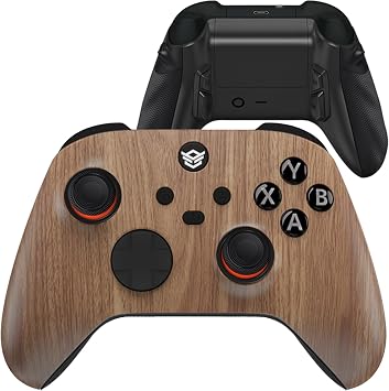 HEXGAMING Ultra X Wireless Controller for Xbox Series X & S, for Xbox One, and for Windows 7/8/10-4 Back Buttons - Adjustable Triggers - Interchangeable Thumbsticks - 6 Profiles - Wood Pattern