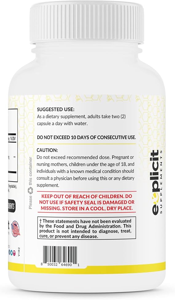 Potassium Iodide 130mg Dose - 30 Servings - Thyroid Support & Defense