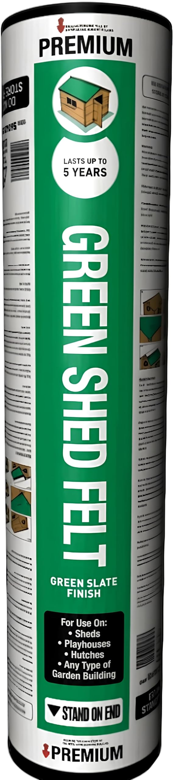 Green Mineral Roofing Felt Roll (1m to 6m) – Waterproof Shed Roof Felt for Sheds, Garages & Garden Buildings (1m x 2m)