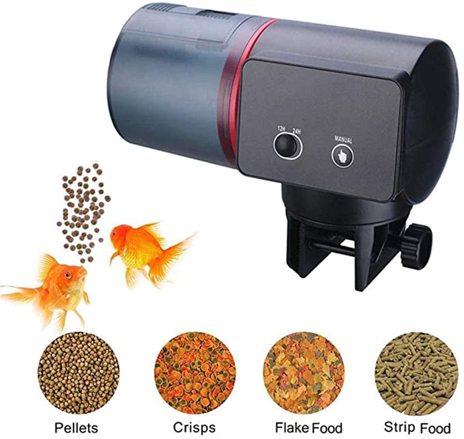 Automatic Fish Feeder Temporizzazione Intelligente Serbatoio for Pesci Temporizzazione Automatica Alimentatore Grande Alimentatore a Batteria Mangiatoia for Pesci Acquario Shenhu USB