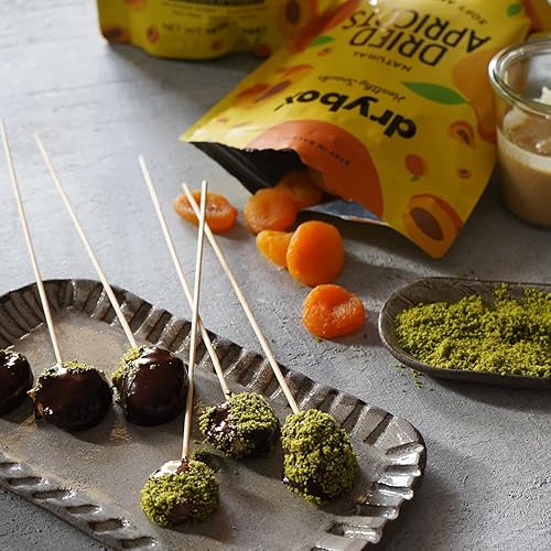 Miniatura 30 de Drybox Albaricoques turcos secos sin sulfuro, 12 paquetes de almuerzo, sin azúcar añadido, albaricoques secos orgánicos sin OMG para la escuela