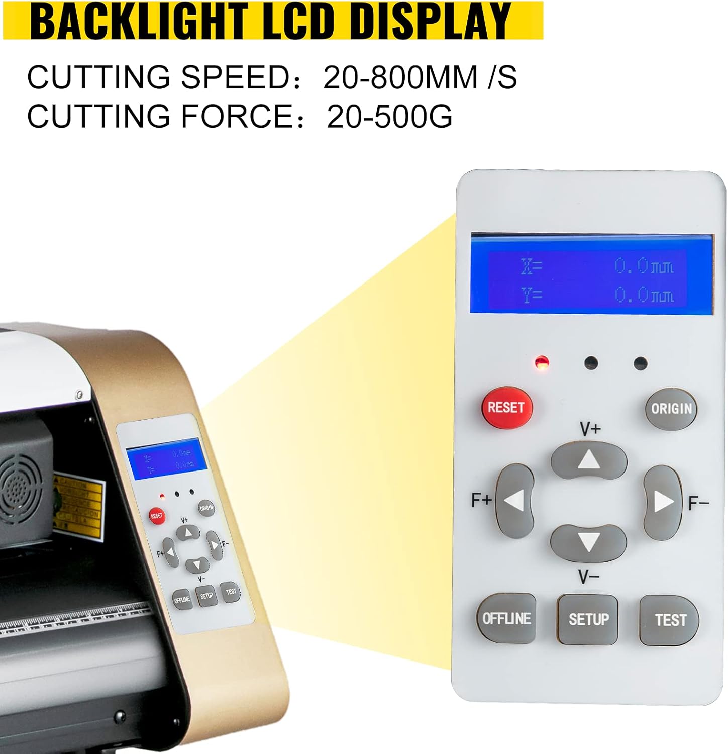 VEVOR Vinyl Cutter Machine, 720mm Cutting Plotter, Automatic Camera Contour Cutting 28 Plotter Printer with Servo Motor & Stand Vinyl Cutting Machine Adjustable Force and Speed for Sign Making : Office Products