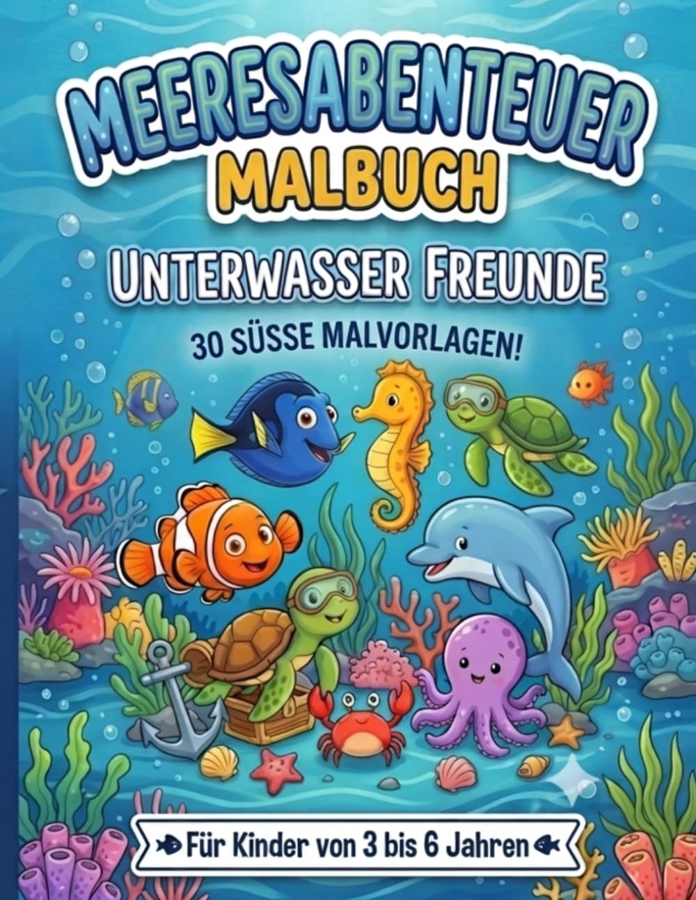 MEERESABENTEUER MALBUCH: UNTERWASSER FREUNDE