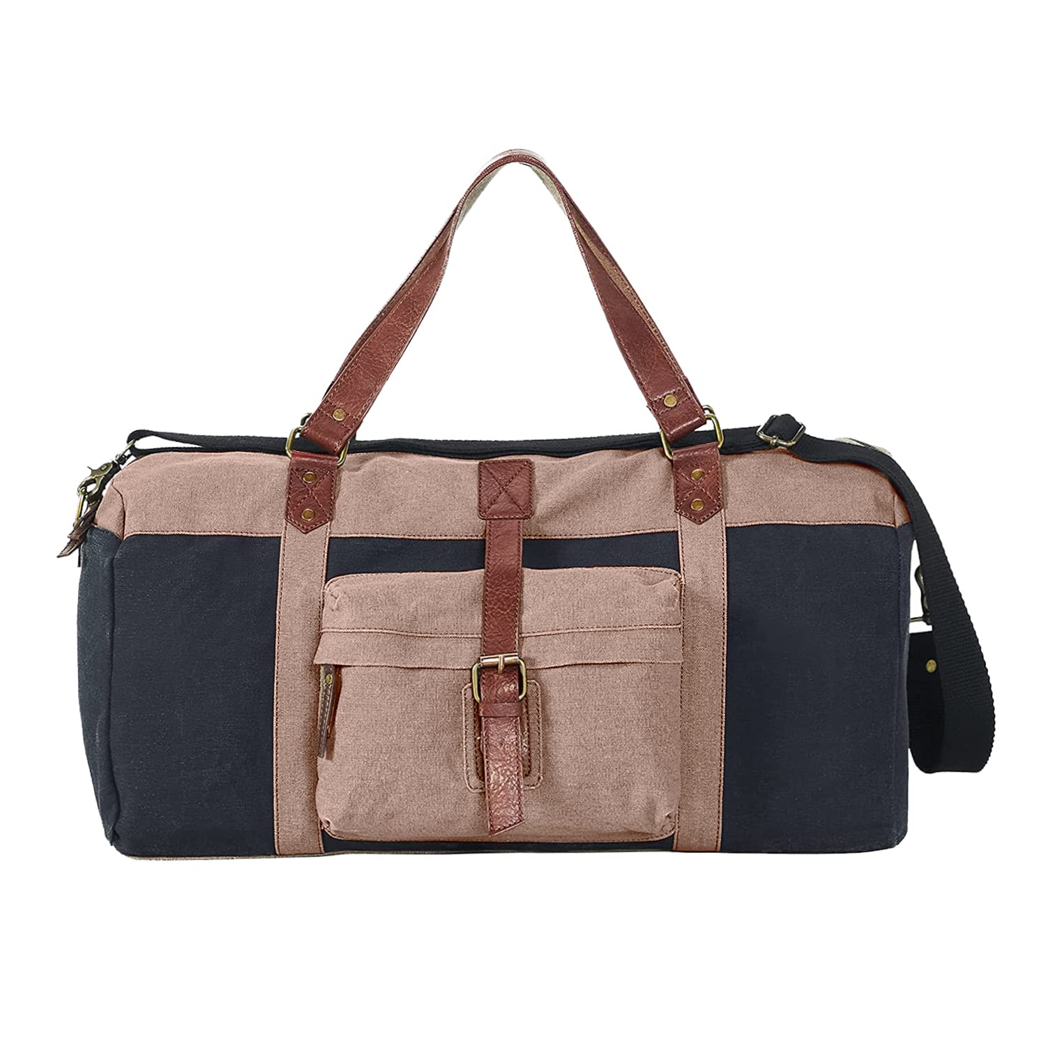 30L Travel Duffle Bag for Men and Women with Adjustable Shoulder Strap - Navy-image-45