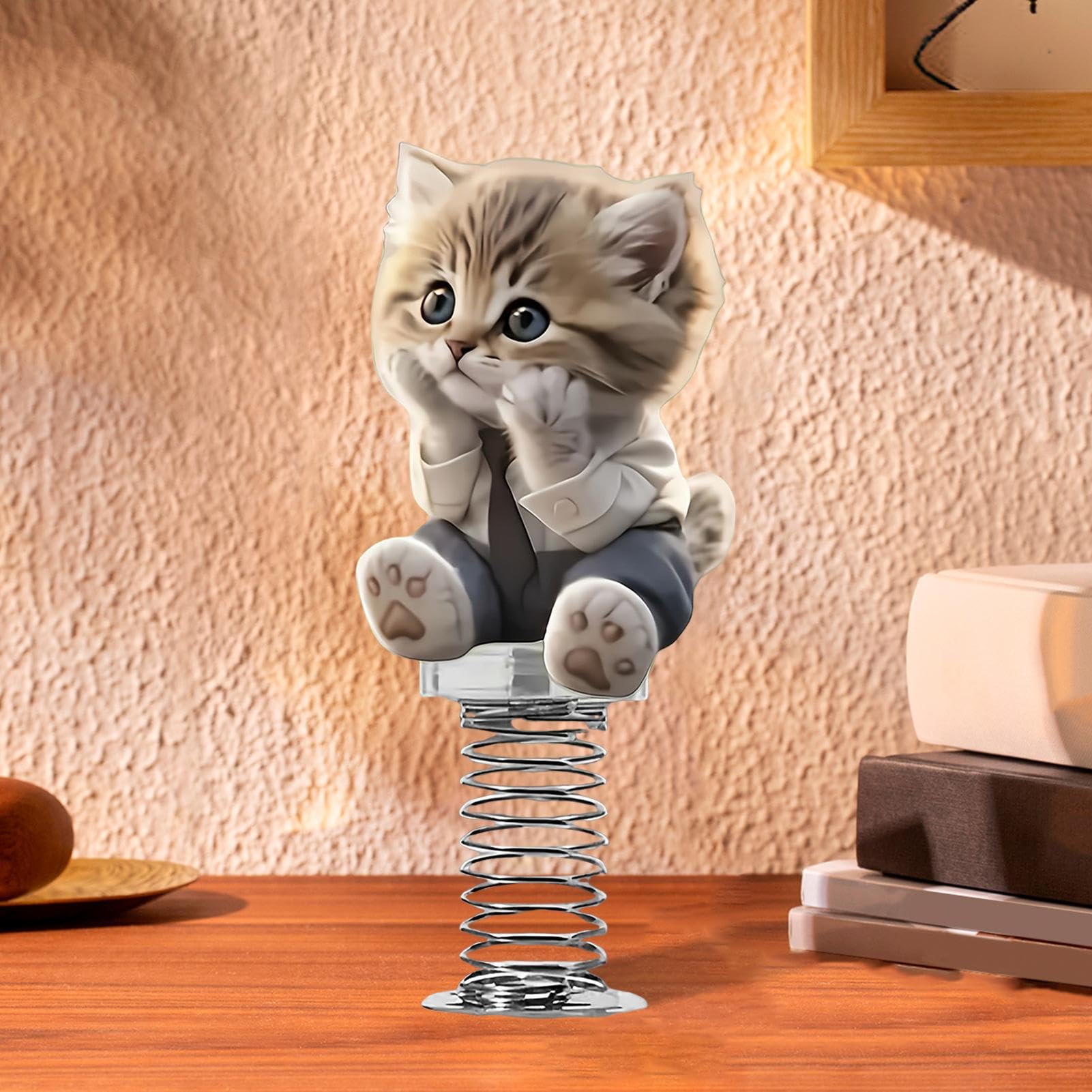 Statuine per cruscotto a forma di gatto 2D acrilico - Statuetta decorativa per interni auto