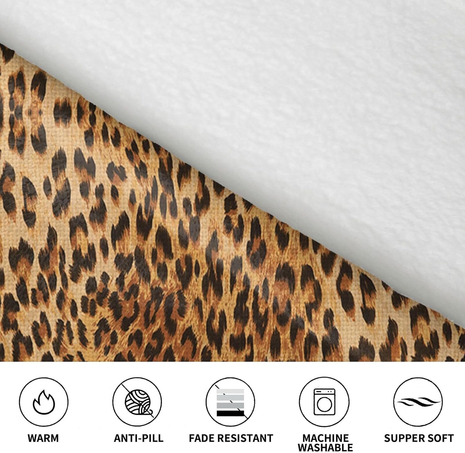 MUSM Leopard Print Print Blanket Hoodie Fleece Sweatshirt Blanket With Sleeves And Pockets