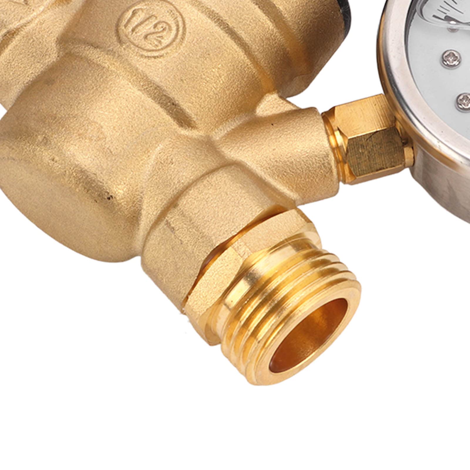 Bediffer Válvula Reguladora de Presión de Agua Ajustable para RV, con Manómetro, Reductor Seguro para Remolques de Acampada, Plomería, Construcción de Metal
