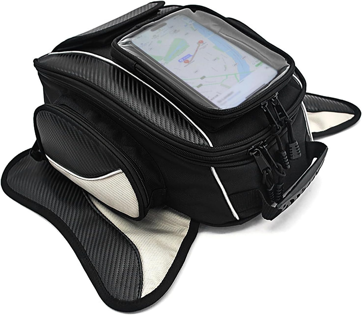 Dracarys Magnetic Motorcycle Tank Bag - Strong Magnetic Waterproof Oxford Black Motorbike Bag - Travel Outdoor Sport Luggage - Universal for Most of Motorcycle