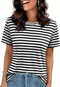 GAYHAY Tshirt for Women Short Sleeve Summer Tops Casual Basic Tee Shirts