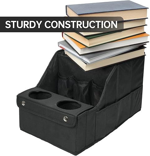 Miniatura 7 de MULISOFT Organizador de asiento de automóvil, organizador de asiento trasero con 11 compartimentos de almacenamiento y 2 portavasos, organizadores y