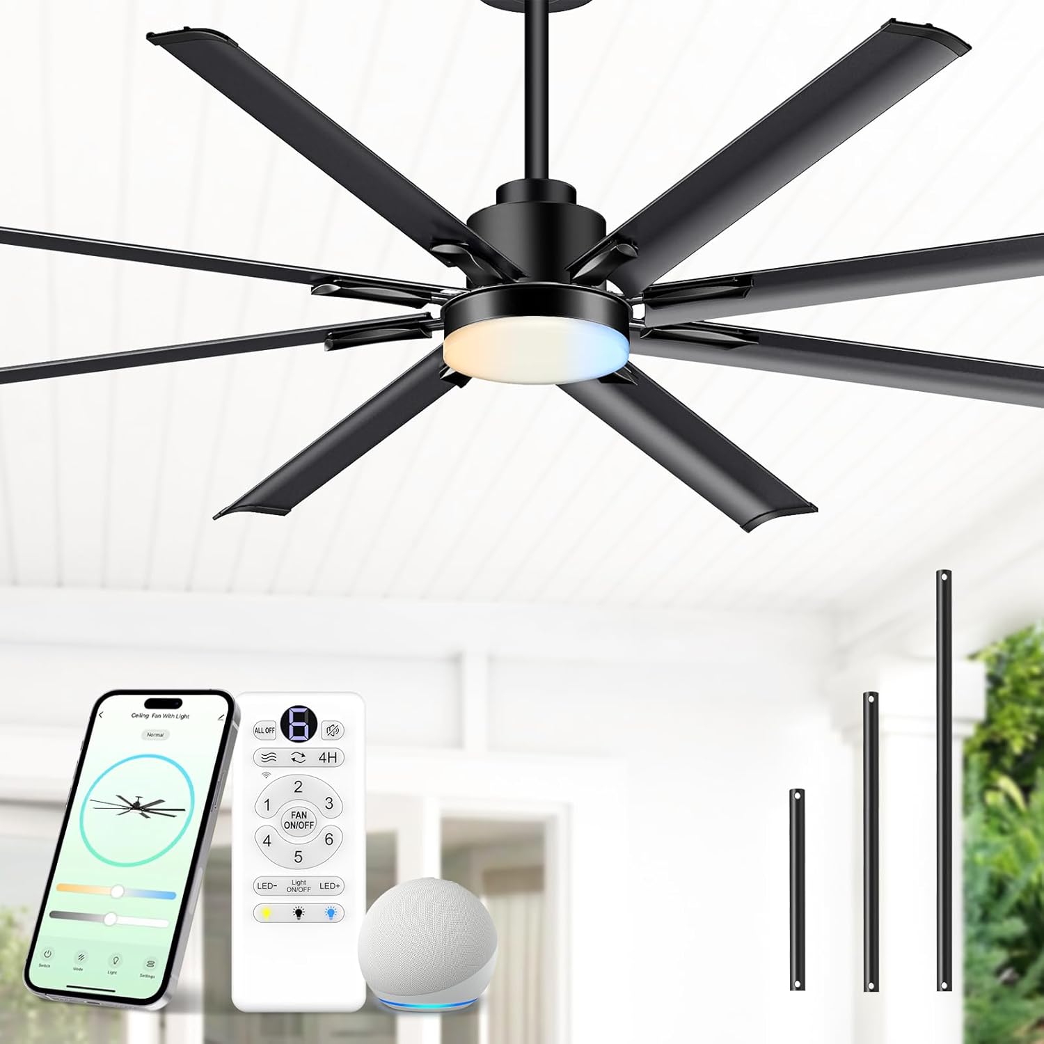 PIGOABZ 72-Inch Industrial Ceiling Fan