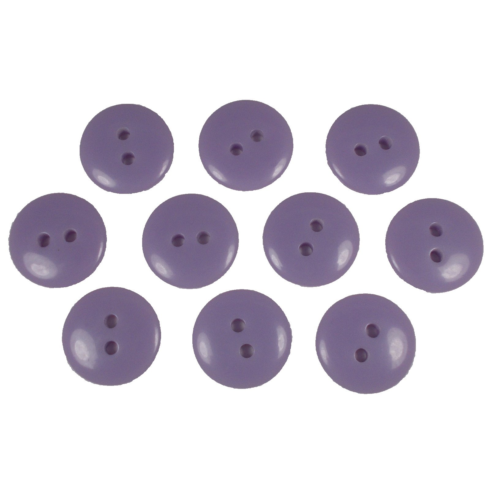 Push The Button Lilac Smartie Buttons Polyester Round 2 Hole Pack Of 10 (, 18Mm)