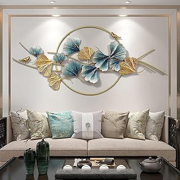 CHROX 3D Living Room Wall Decor Metal Art Decor Wall Sculpture Creative Wall Hanging for Porch Room Bedroom Modern Art Home Decoration,130 * 60Cm