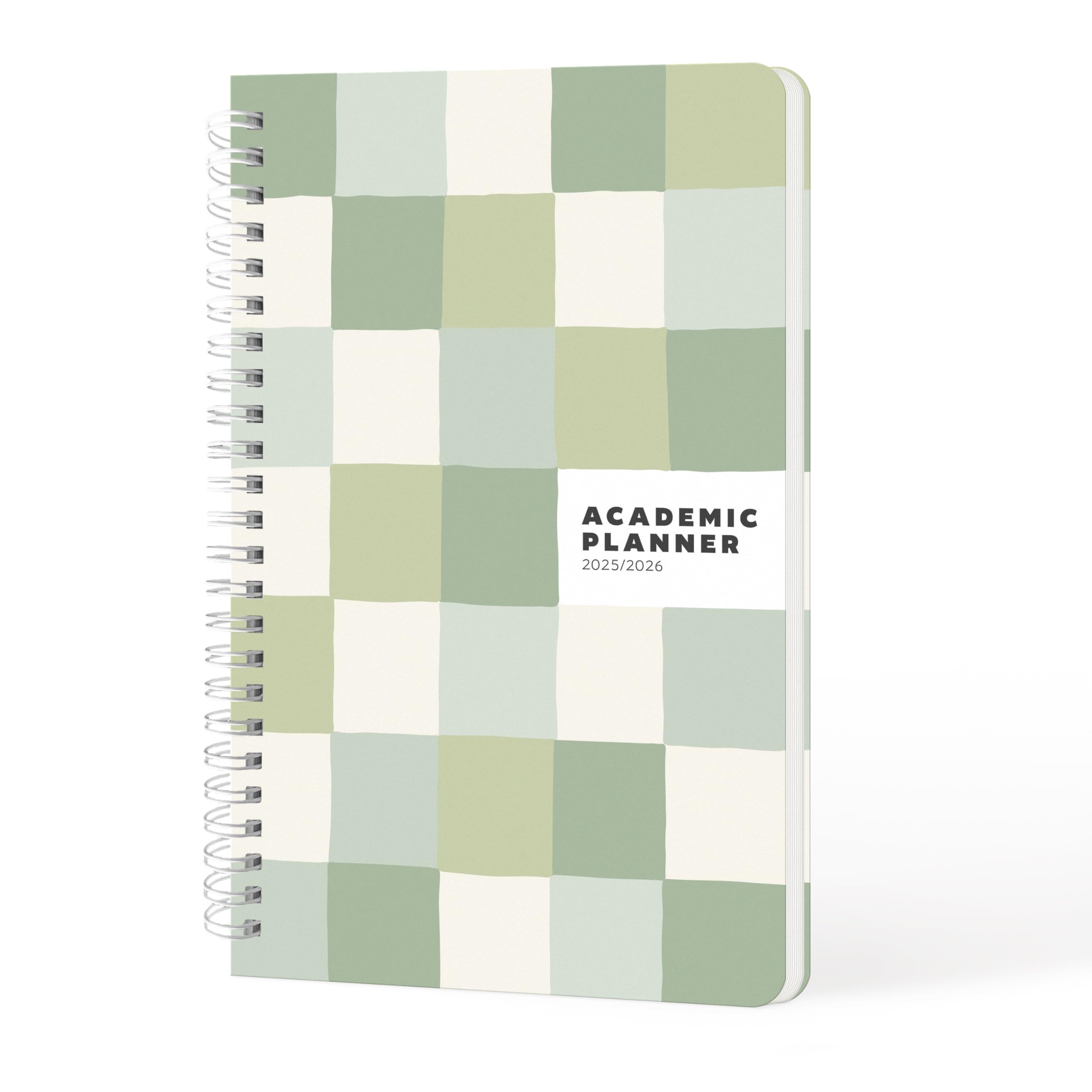 Sweetzer & Orange Academic Planner 2025-2026 – Student Planner for August 2025 to July 2026 – Weekly & Monthly Layout – Sturdy Cover & Stickers – Checker Design – 5.5” x 8.5”