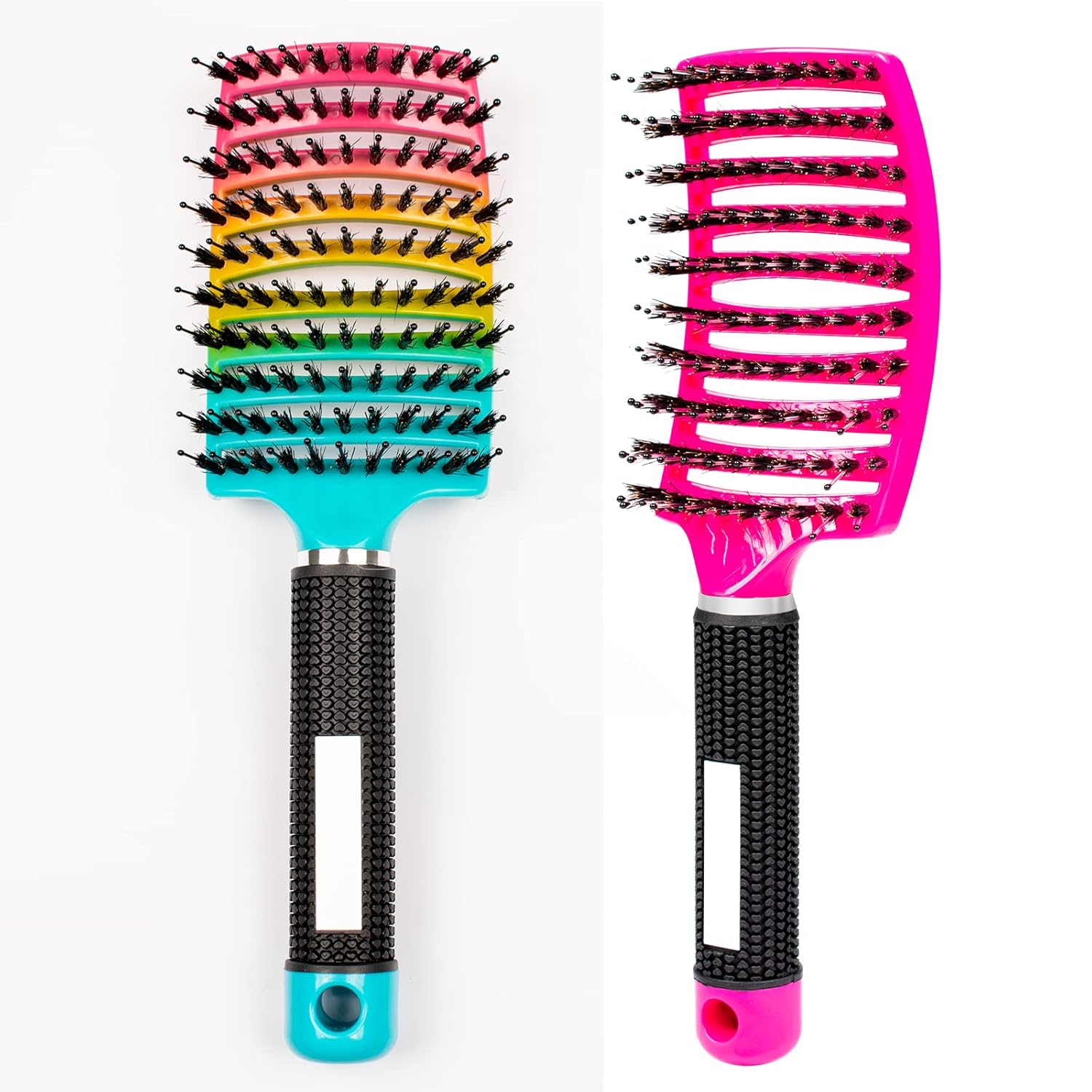 Hairstreaq Detangling Brush, LADYAMZ 2 Packs Boar Bristle
