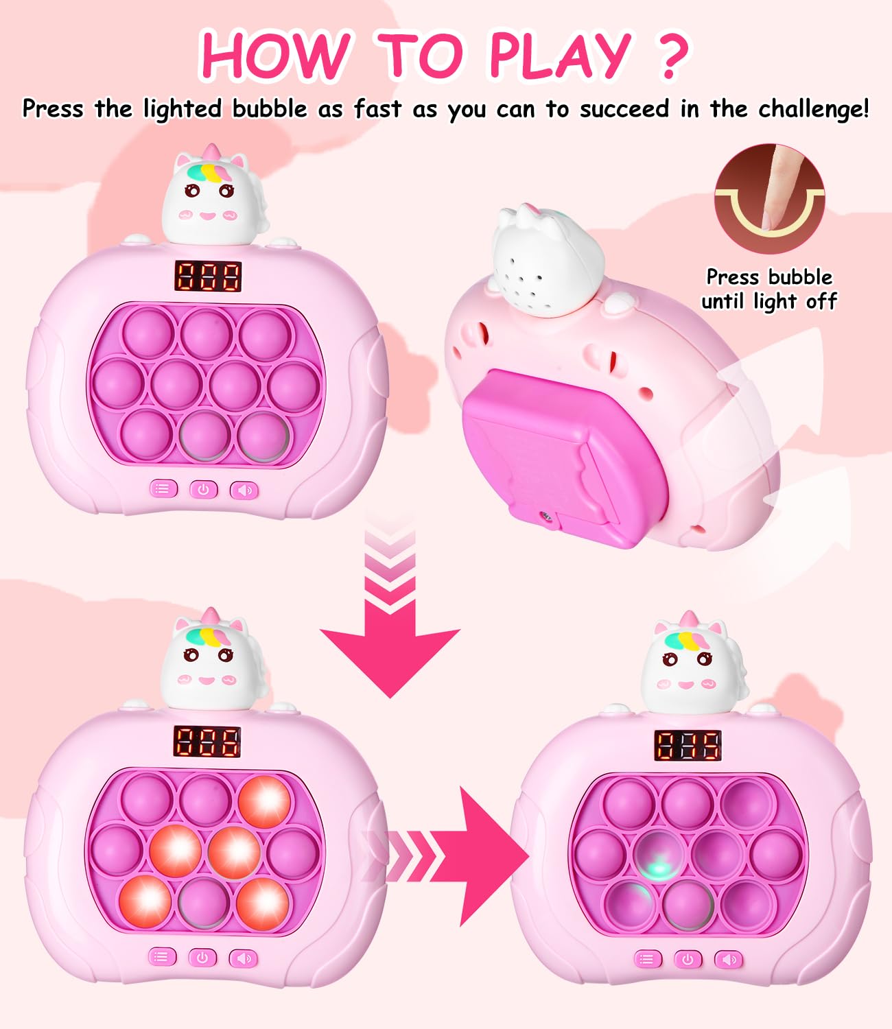 SinLaw Console de Jeu Fast Push Bubbles,Quick Pop Game,Jeu Pop Puzzle de Light Bouton,Jeu Pop it Électronique,Jouet Anti-Stress,Cadeau pour Garçons,Filles, Adolescents SinLaw Console de Jeu Fast Push Bubbles,Quick Pop Game,Jeu Pop Puzzle de Light Bouton,Jeu Pop it Électronique,Jouet Anti-Stress,Cadeau pour Garçons,Filles, Adolescents
