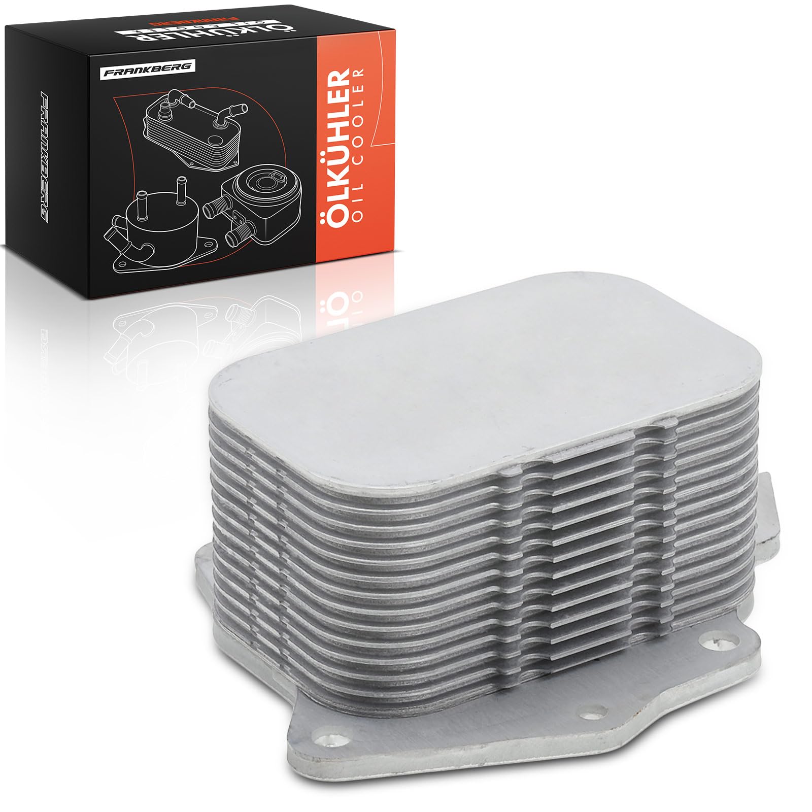 Frankberg Refroidisseur d'huile Compatible avec Berlingo C2 C3 C4 C5 C-Max Fiesta Focus Mondeo 2 3 5 M-i-n-i 206 207 208 2008 308 3008 Partner 2003-Aujourd'hui
