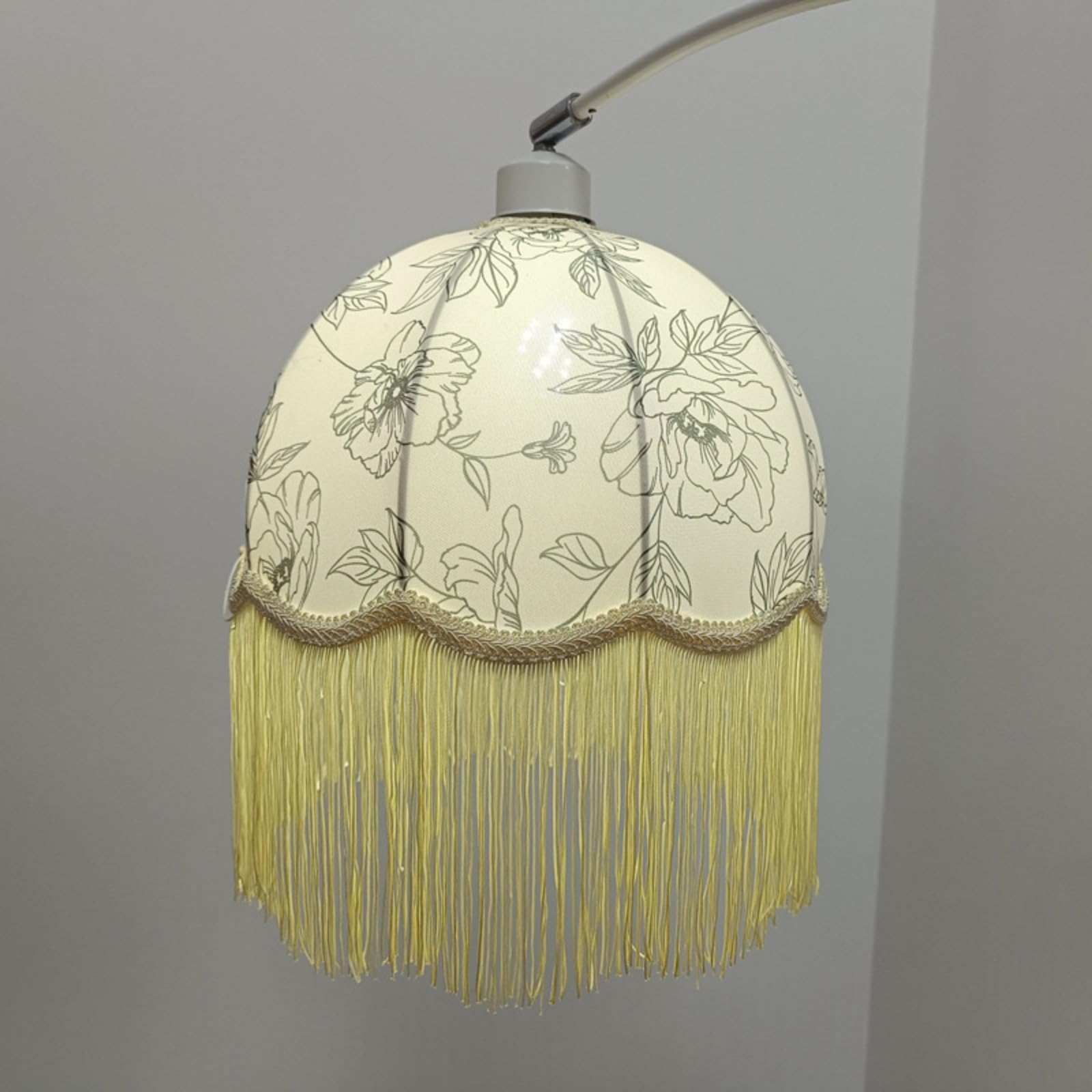 Pantalla con Casquillo E27 Textil Redonda, Pantalla Lámpara, Cálida, Iluminación, para Dormitorio, Pantalla Lino