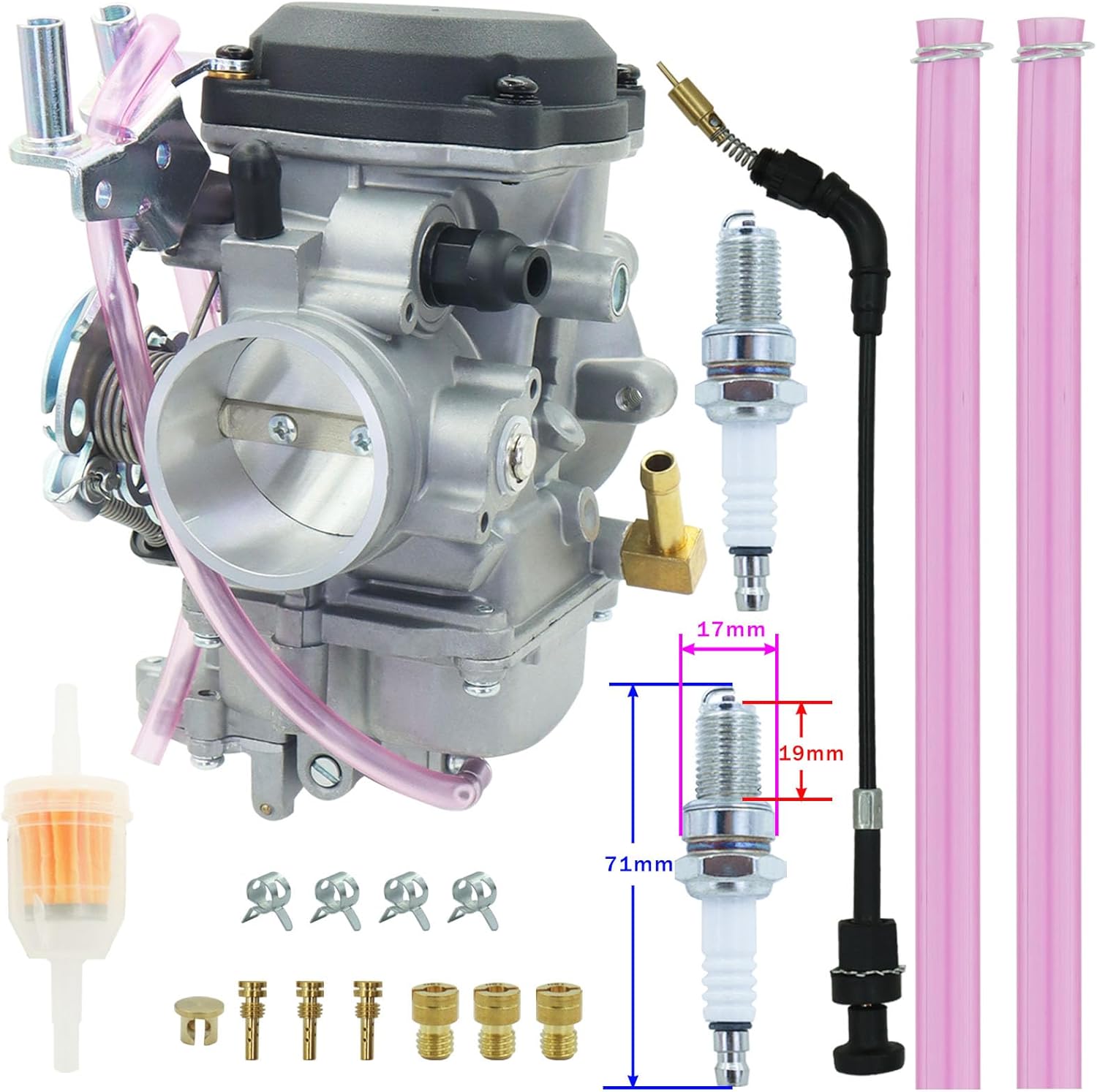 CV40 Carburetor Replaces for Harley-Davidson CV40 Road King Super Glide 27421-99 27465-04 27490-04 Fits for Sportster XLH1200 XLH883 Dyna & FXR Touring Heritage Softail Low Rider Models
