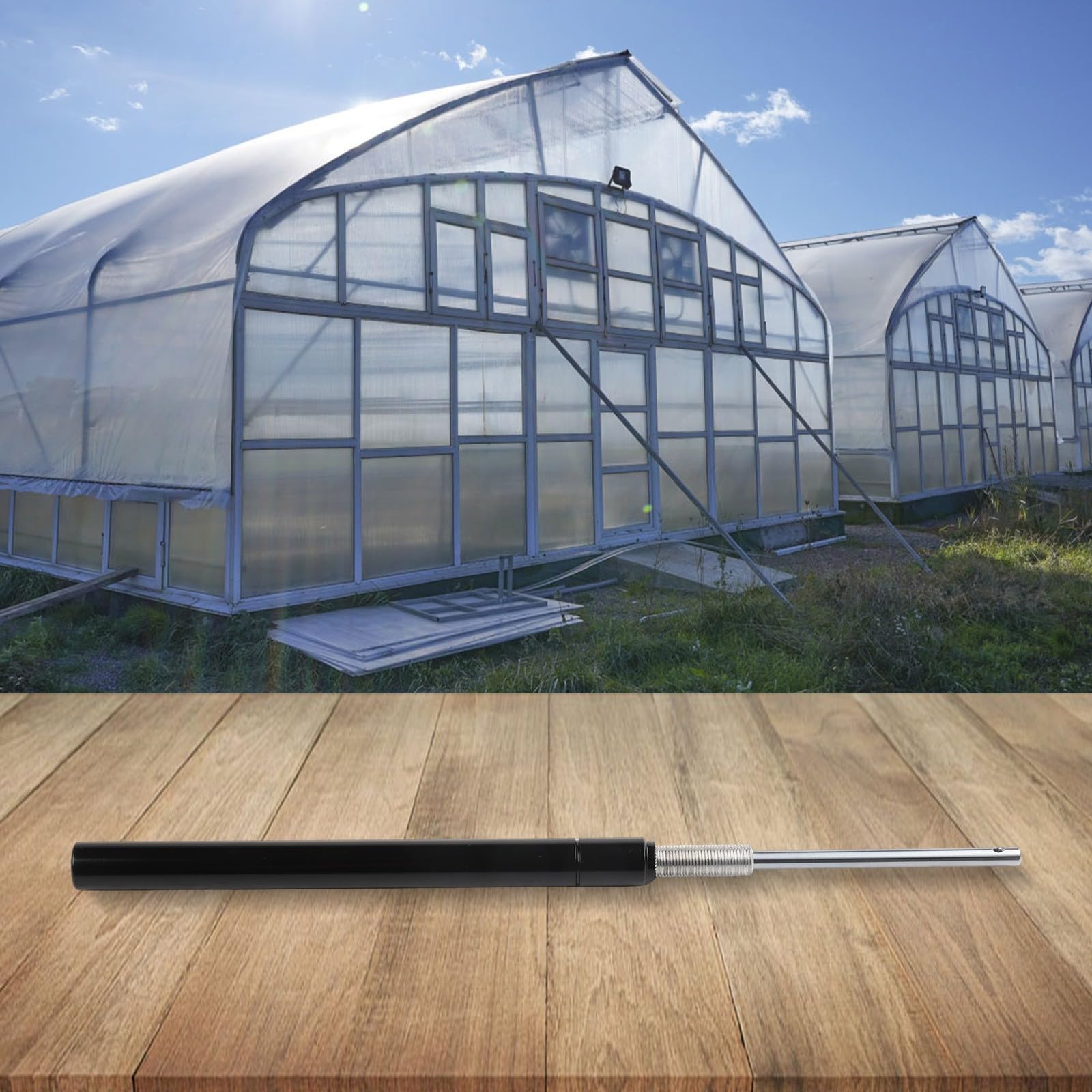 Cilindro aprifinestra automatico a energia solare, per controllo della temperatura, asta di apertura della ventilazione in metallo per strutture da giardino