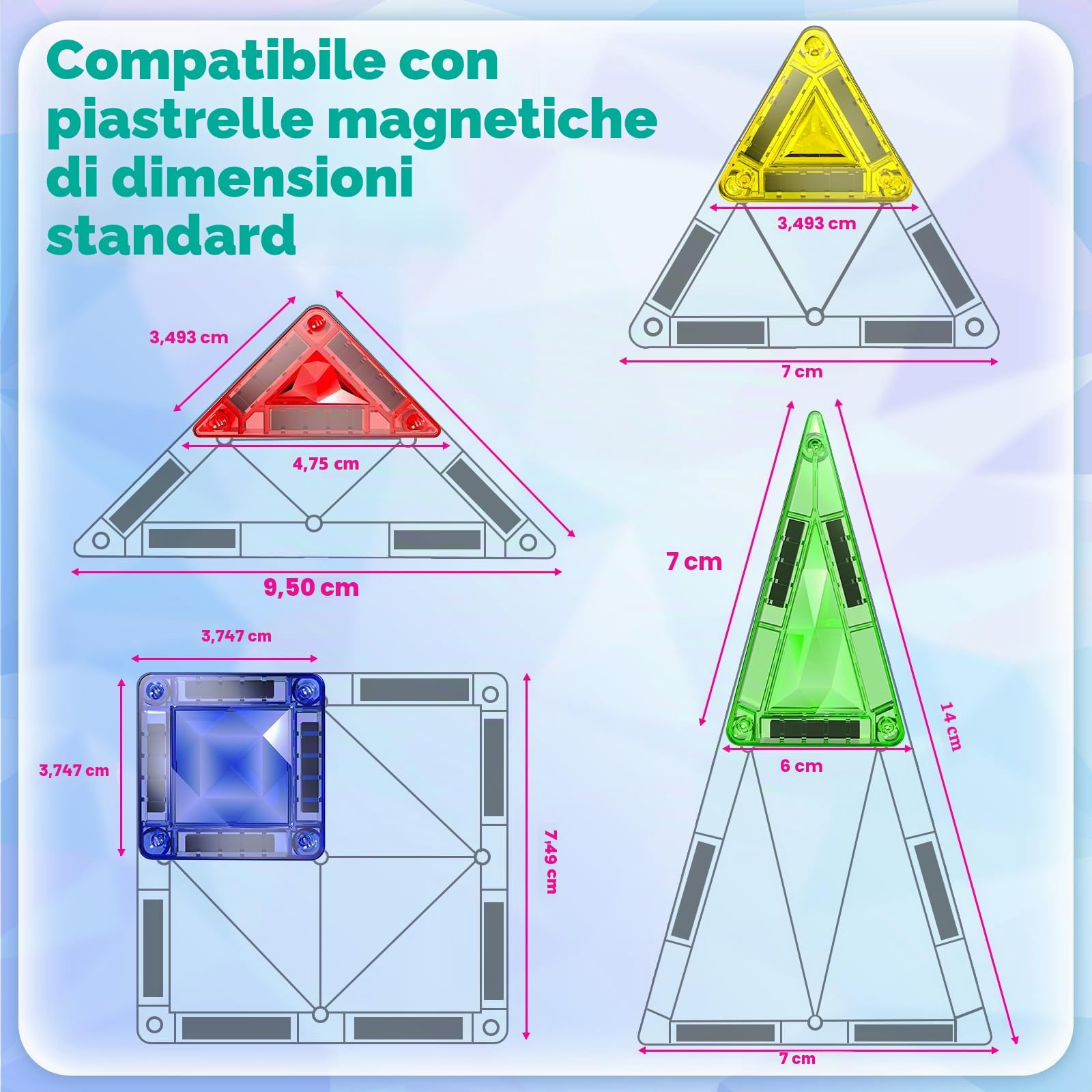 Magnetopia Mini Magnetic Building Blocks 40 Pezzi - Set Viaggio con Scatola Metallica, Animali e Veicoli, Giocattolo Magnetico Creativo per Bambini 3, 4, 5, 6, 7, 8 Anni, Perfetto da portare in giro
