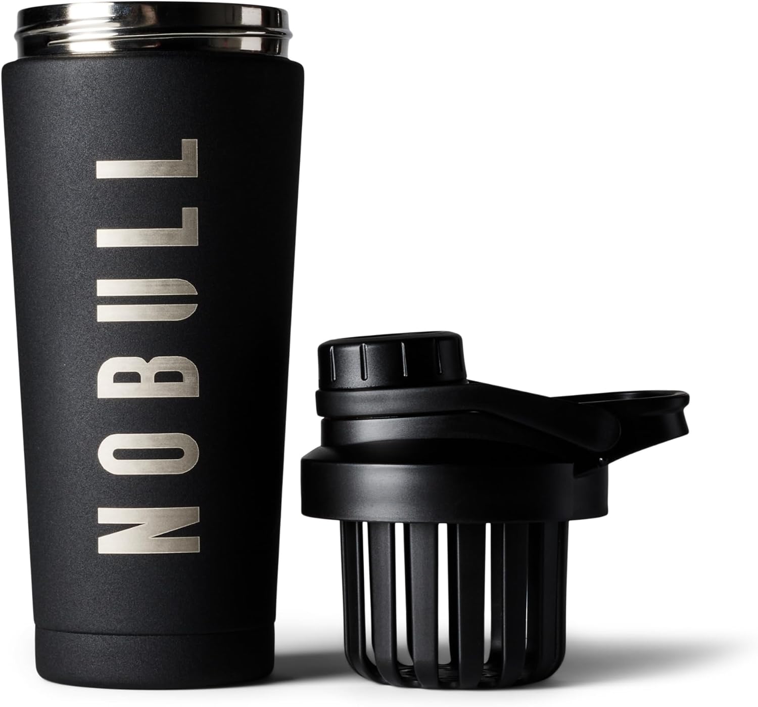 NOBULL Shaker Bottle | 24oz Insulated Stainless Steel, Leakproof Mixing for Gym Training & Workouts, 24oz