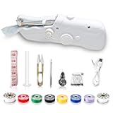 Hand-held sewing machine, mini portable fast electric sewing machine, easy for beginners and adults to use, hand-held sewing device for fast sewing is suitable for DIY home travel.