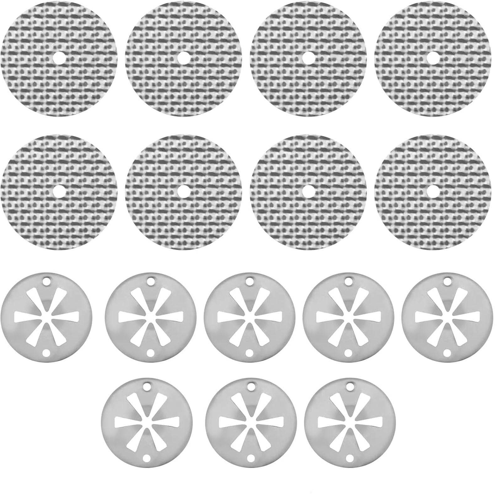 Landrain 16 sztuk blach zaciskowych do ochrony przed wysoką temperaturą, zestaw naprawczy, tarcze zaciskowe, 30 mm, blachy naprawcze 50 mm, kompatybilne z numerem OE 6715468, N90335004