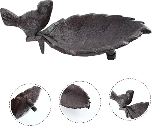 Miniatura 8 de Uonlytech Recipiente de hierro fundido Bandeja de almacenamiento para alimentos Bandeja de servir al aire libre Alimentador de alimentos Alimentador