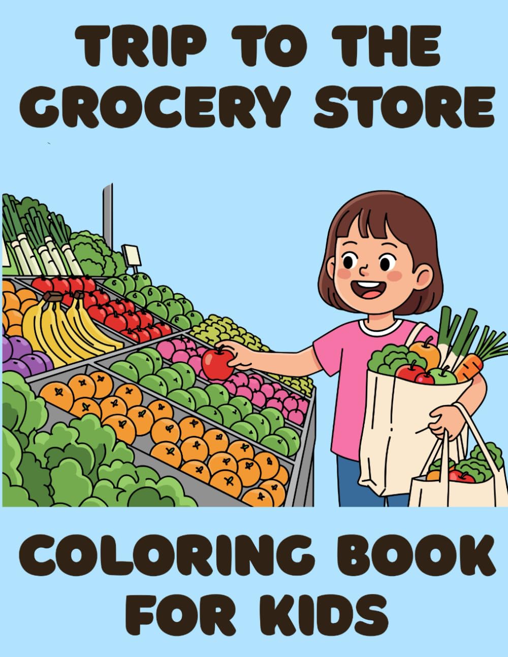 Trip to the Grocery Store: Coloring Book for Kids