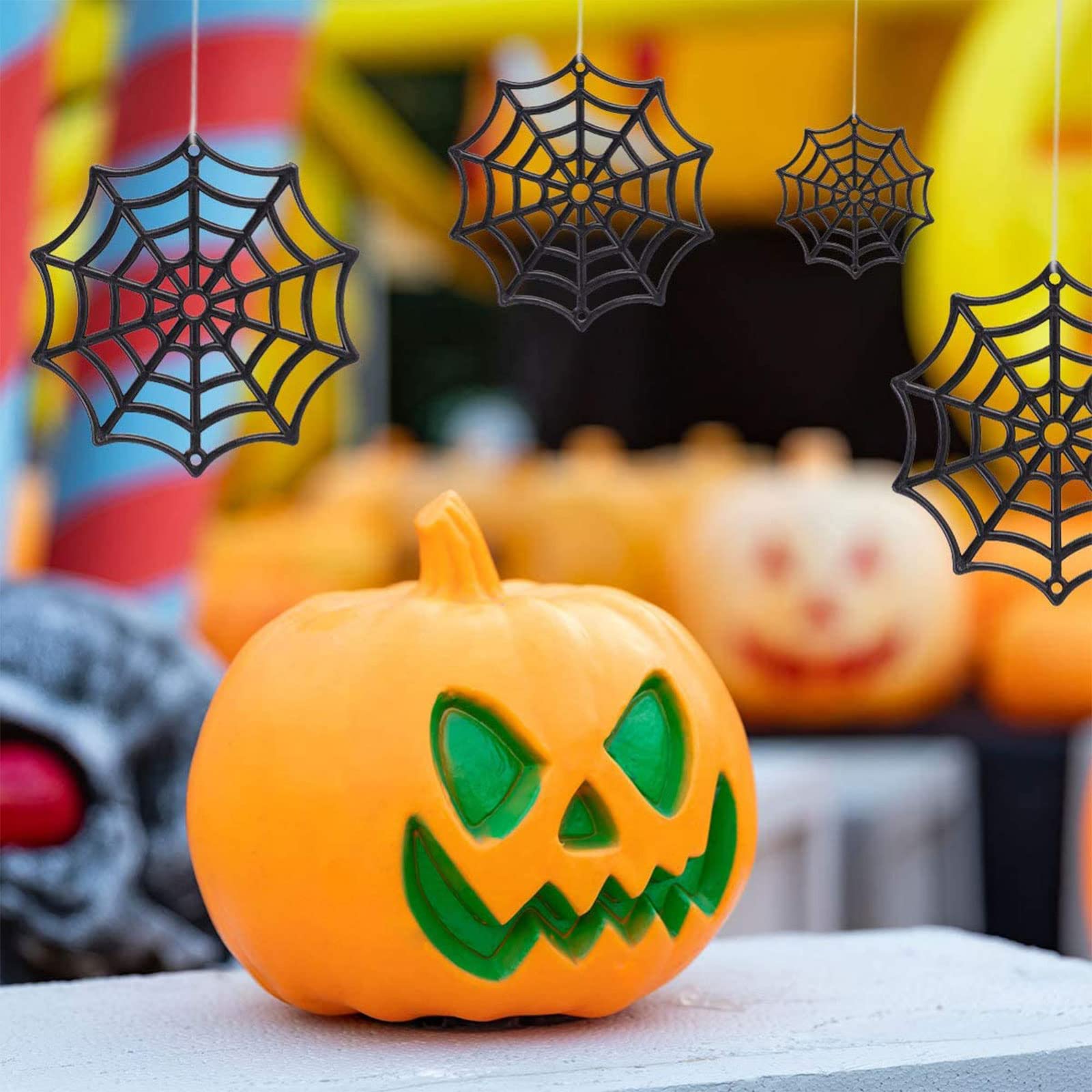 Amazon | 20 個プラスチック蜘蛛の巣ハロウィンクモの巣蜘蛛の巣