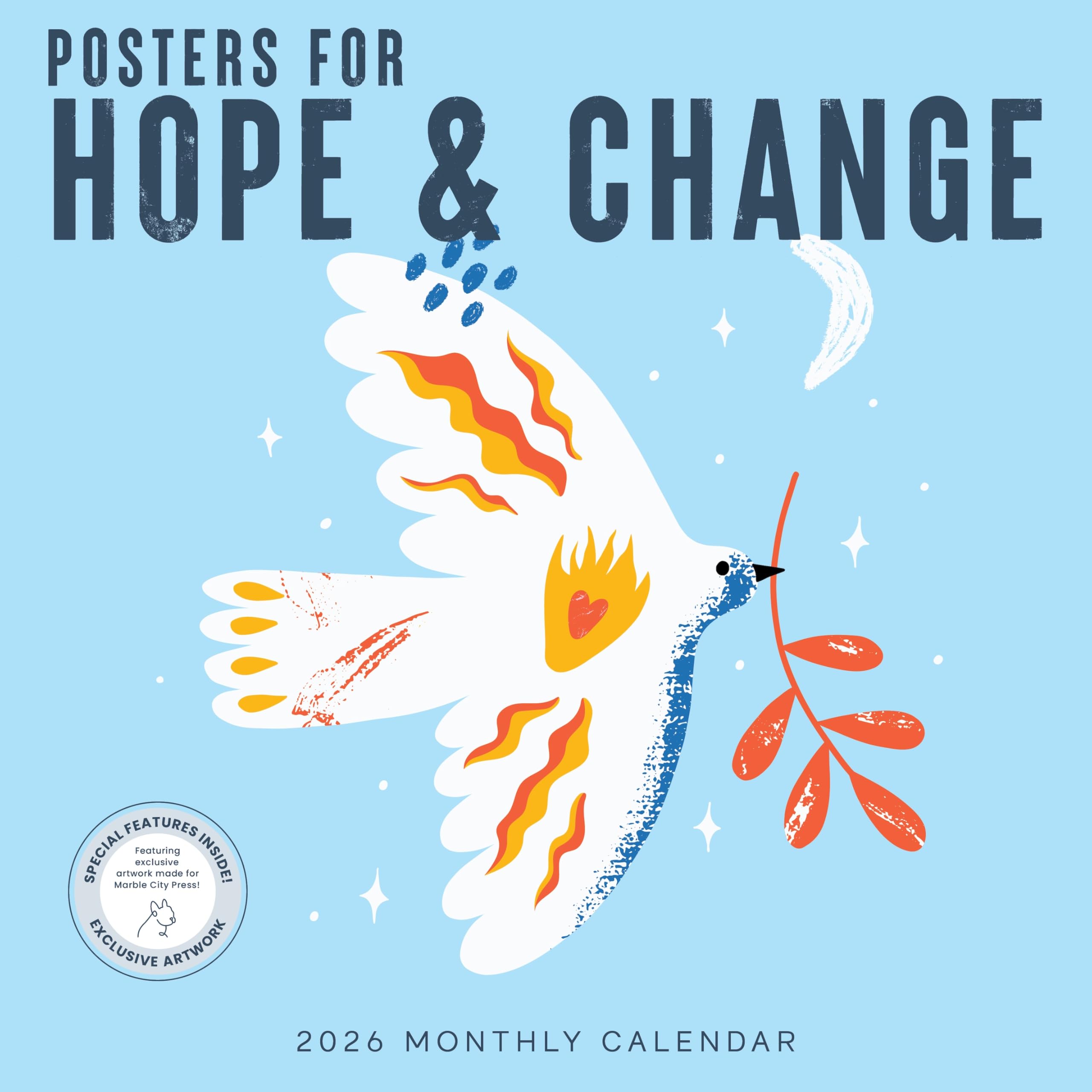 Protest Posters Calendar 2026 | Posters For Hope And Change Wall Calendar | Marble City Press | Grassroots Changemakers, Movement Poster, Resistance,