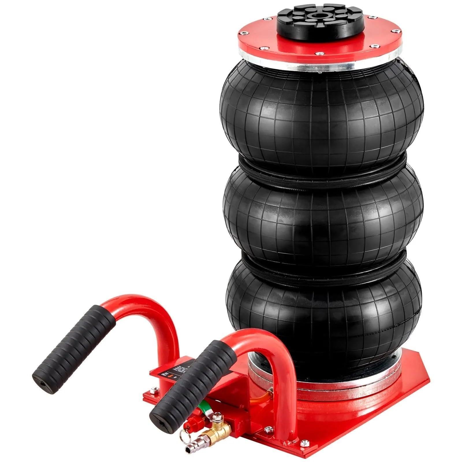 Hydraulic Jack, Air Jack 3 Ton/6600 Lbs Triple Bag Air Jack, Airbag Jack with Six Steel Pipes Fast Lifting Pneumatic Jack for Car, Garage Repair