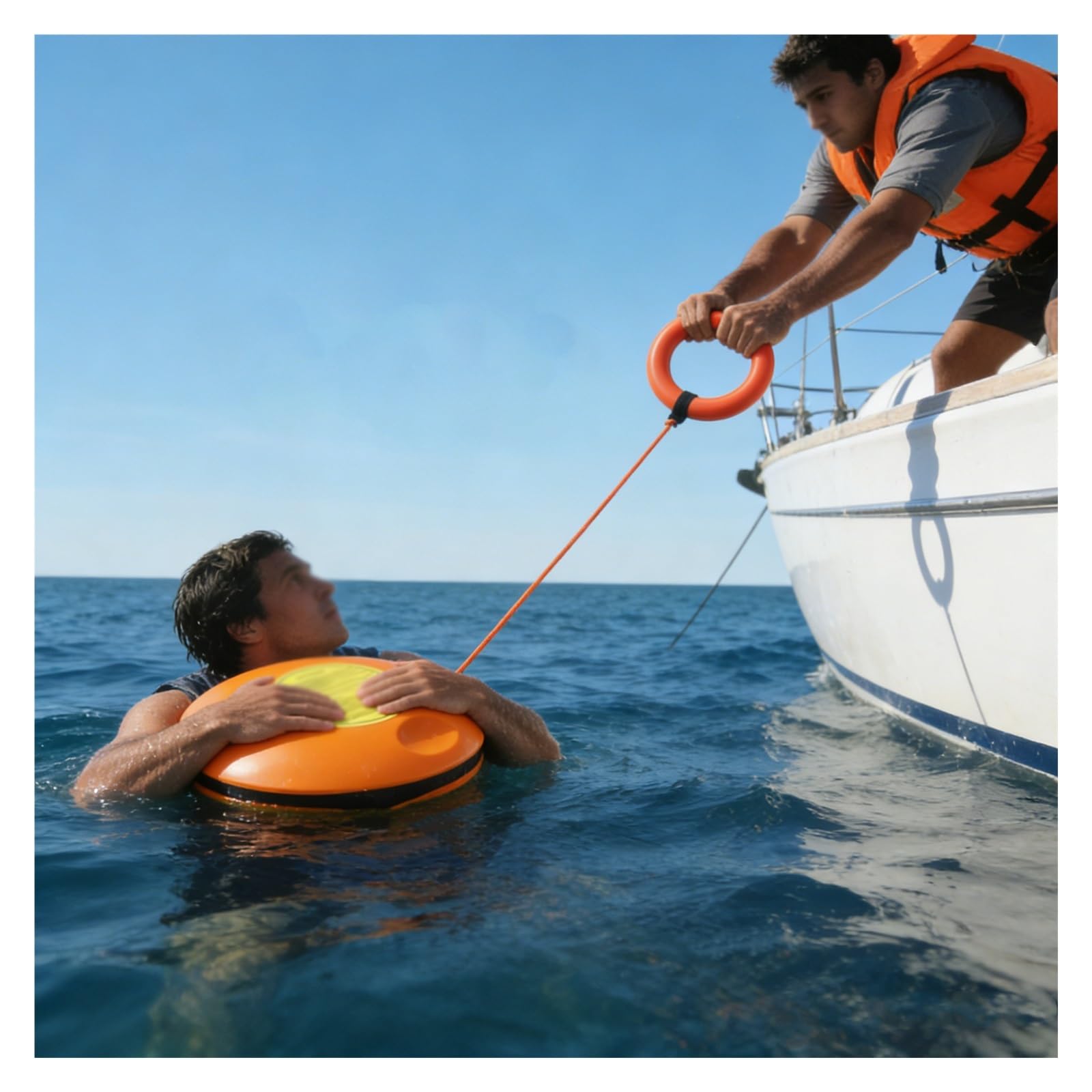 Disque de secours homme à la mer charge 220kg pour sauvetage aquatique d'urgence