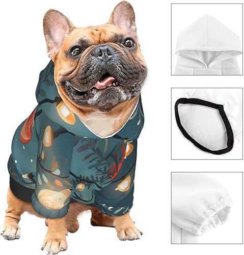 Miniatura 3 de Christmas Lights Chic 3D Dog Hoodies for Small Pets A Cozy Costume for Stylish Puppy Cosplay Delight XS