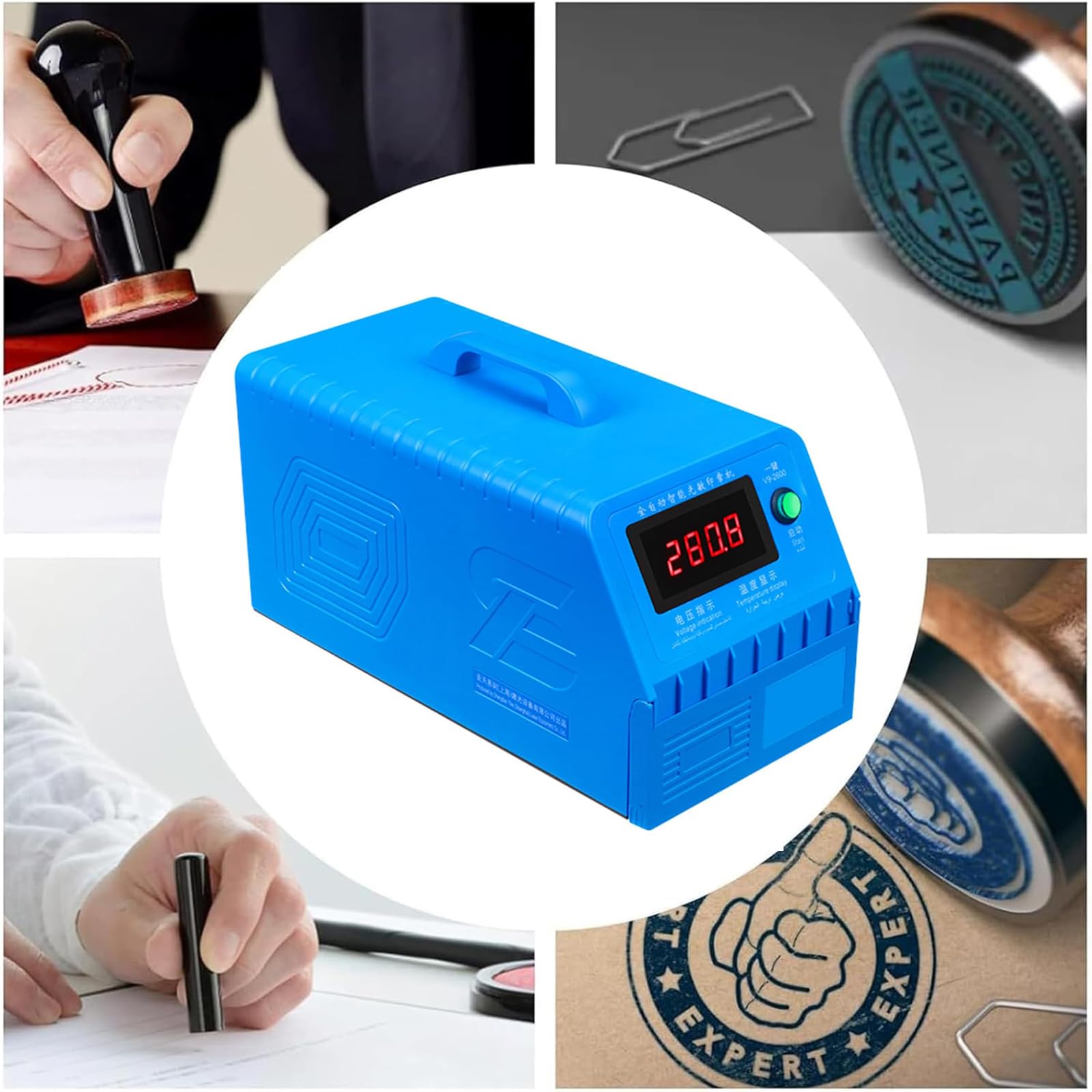 Creatore di guarnizioni fotosensibili, Macchina per timbri Flash a Pulsante Digitale, Strumento di stampaggio autoinchiostrante, Controllo preciso, per timbri Fai-da-Te