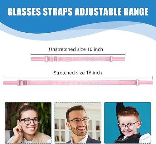 Miniatura 38 de Adjustable Glasses Straps - 3 Pcs No Tail Adjustable Eyewear Retainer Glass Straps for Men, Women, Kids Eyelasses, Sunglasses Negro