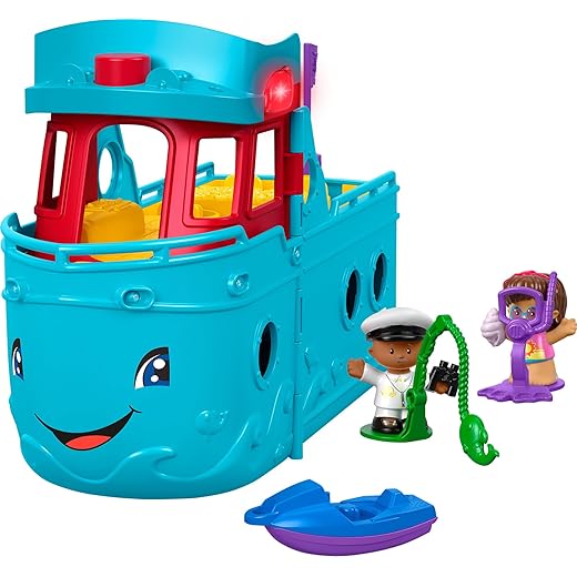 Fisher-Price Little People Toddler Toy Travel Together Friend Ship Musical Playset with 2 Figures & Accessories for Ages 1+ years (Amazon Exclusive)
