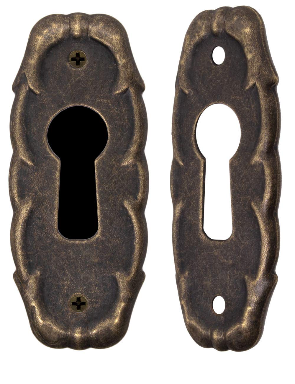 Set 6 Targhette Antiche Per Chiavi In Ottone - Design Vintage Per Mobili E Porte