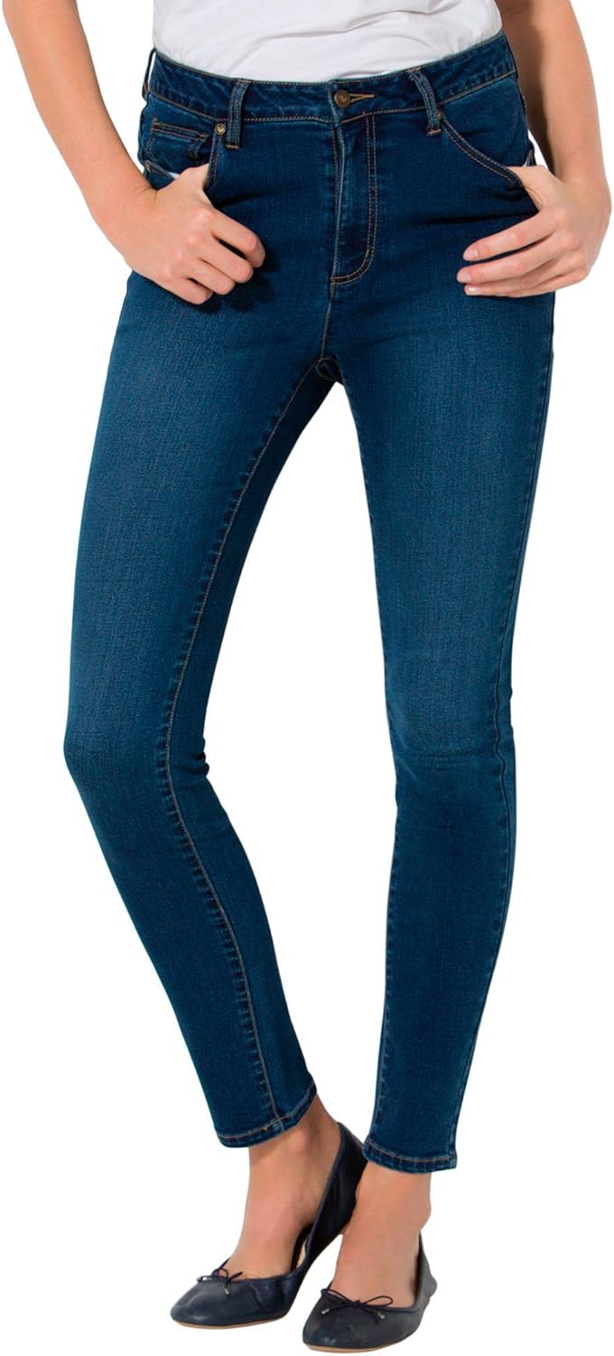 Woman Within Plus Size Slim-Leg Stretch Comfort Denim Five-Pocket Jeans