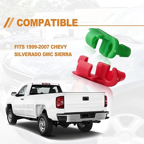 Miniatura 4 de 5 pares de clips para barra de manija de puerta trasera, izquierda y derecha, compatible con Chevy Silverado GMC Sierra 88981030 88981031
