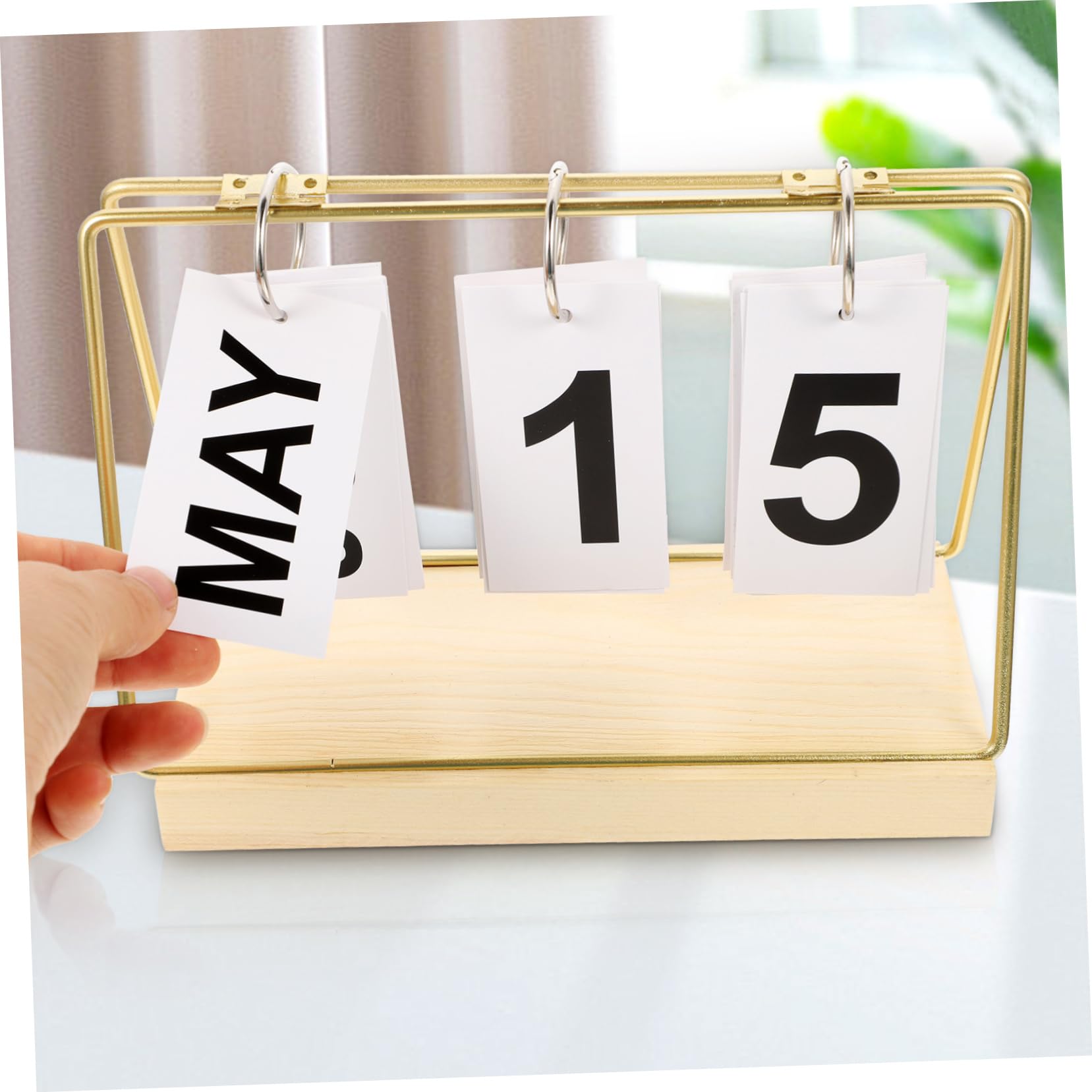 Lurrose 3stücke Holz Block Kalender Für Schreibtisch Dekorative Tischkalender Für Büro Und Zuhause Vielseitiger Countdown Kalender Für Besondere Anlässe Zeitlose Holzdekoration Im