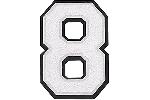 3PCS Chenille Number Patch 8