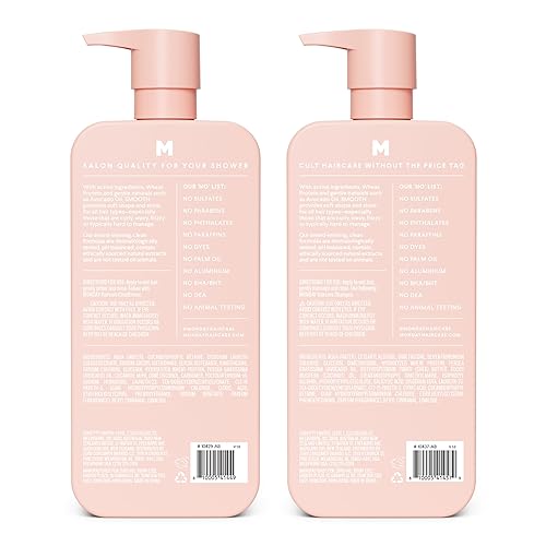 Miniatura 2 de MONDAY HAIRCARE Smooth Shampoo + Conditioner - Juego de baño (2 unidades) de 27 onzas cada uno para cabello encrespado, grueso y rizado, hecho con