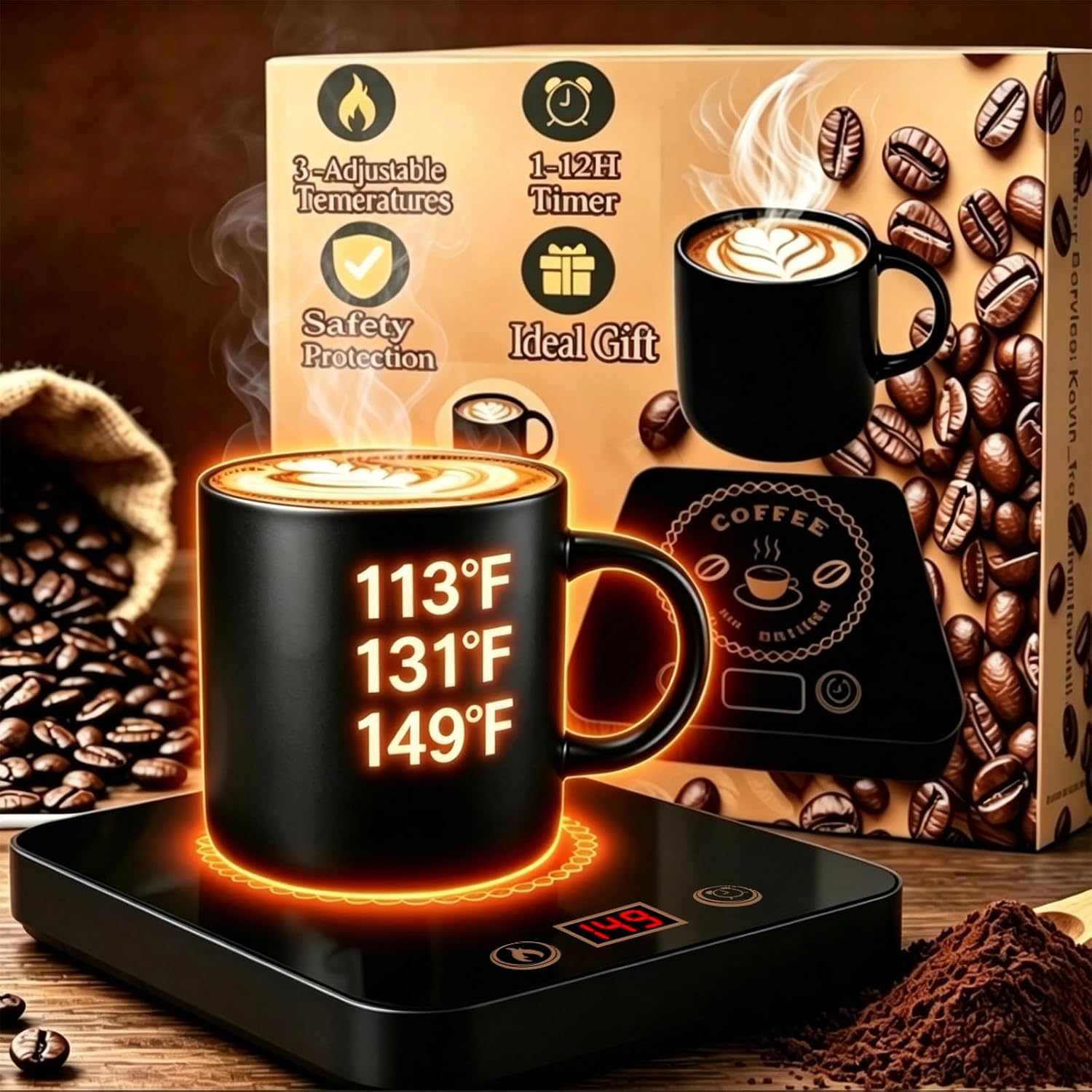 Coffee Mug Warmer for Desk with Auto Shut Off- Coffee Gifts