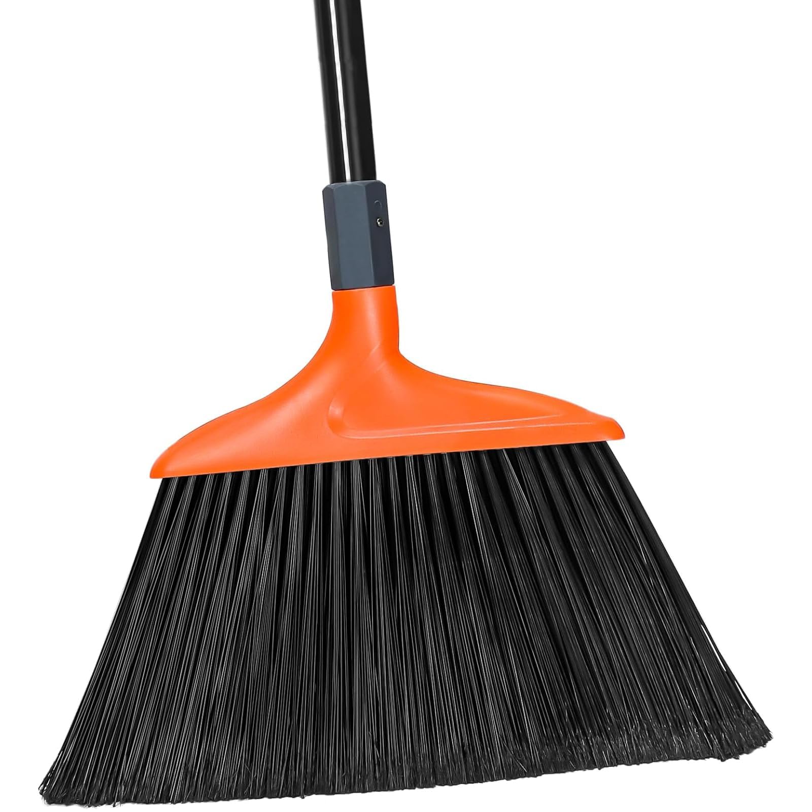 TreeLen Heavy-Duty Broom, Long Handle Angle Broom 14.5" Wide for Garages, Courtyard, Sidewalks, Decks and Outdoor Surfaces, Perfect for Home Kitchen Room Office Floor