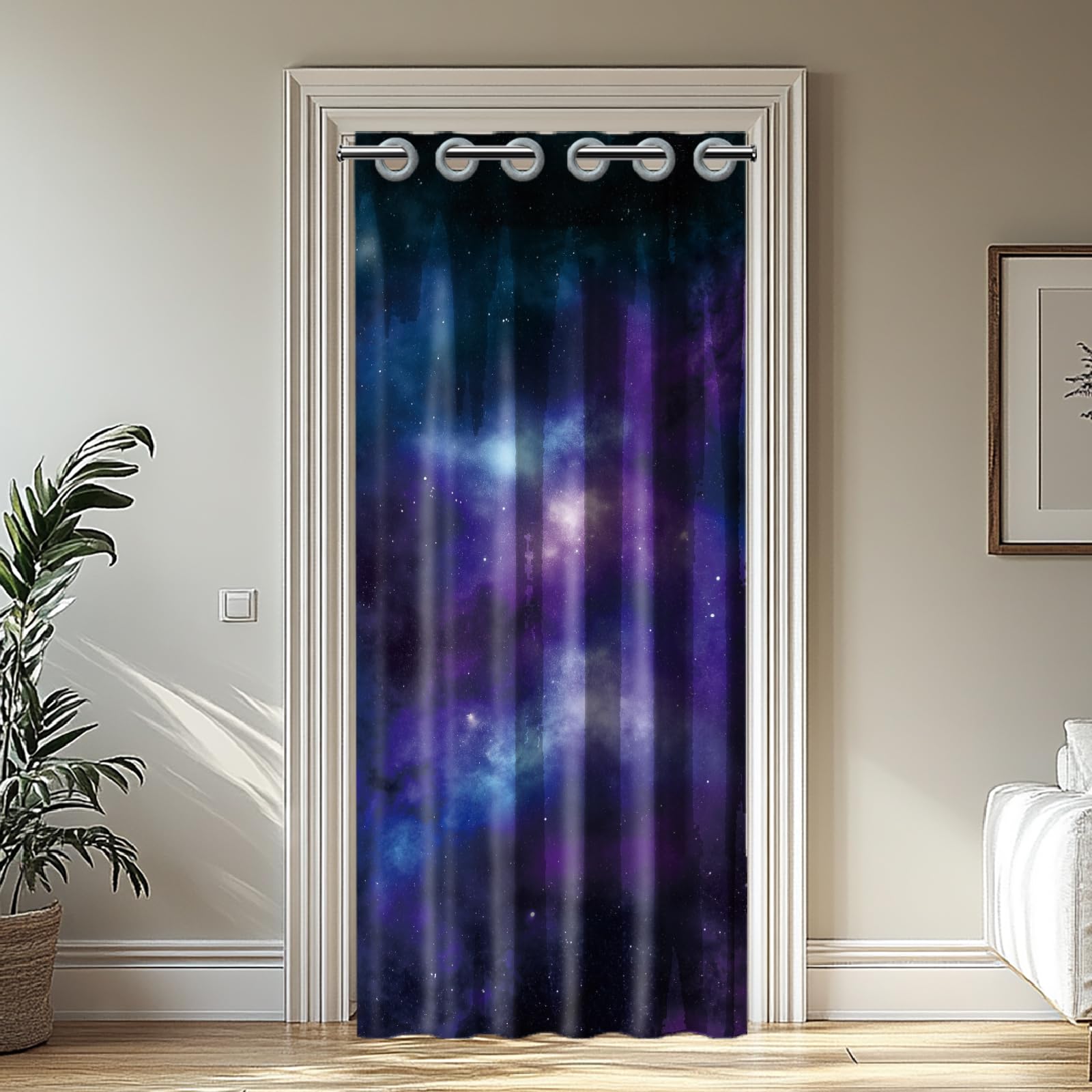 Rideaux de séparation de pièce pliantes style galaxie 39x79 pouce