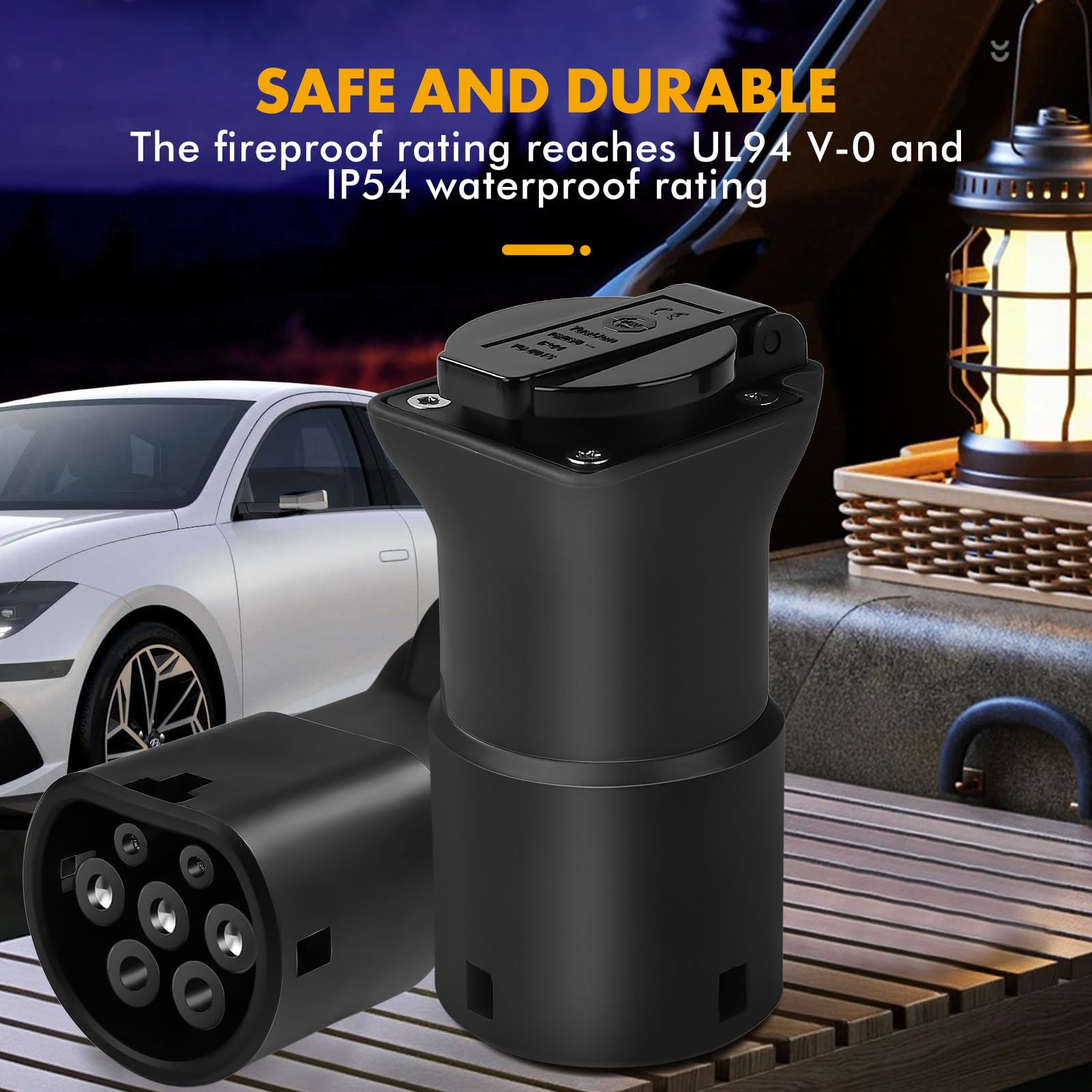 VOBOR Adapter V2L do EV, V2L Vehicle-to-Load Discharge adapter typu 2 zewnętrzny konwerter rozładowania 3,5 KW 16 A 220 V typ 2 to Schuko do MG4, MG5, MG ZS, MG Marvel R