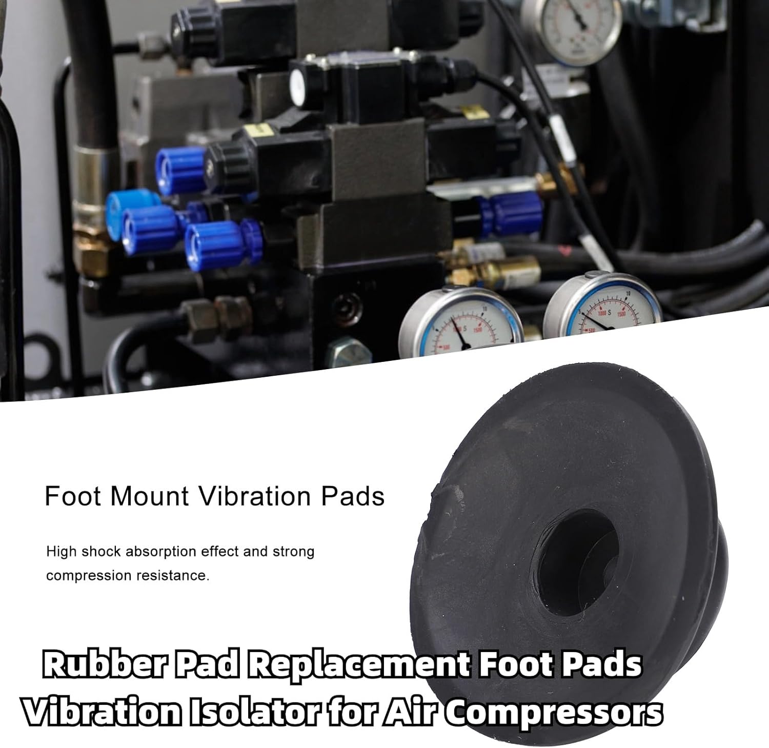 4PCS Air Compressor Rubber Feet Replacement Foot Mount Vibration Pads for Oil Small Air Compressor
