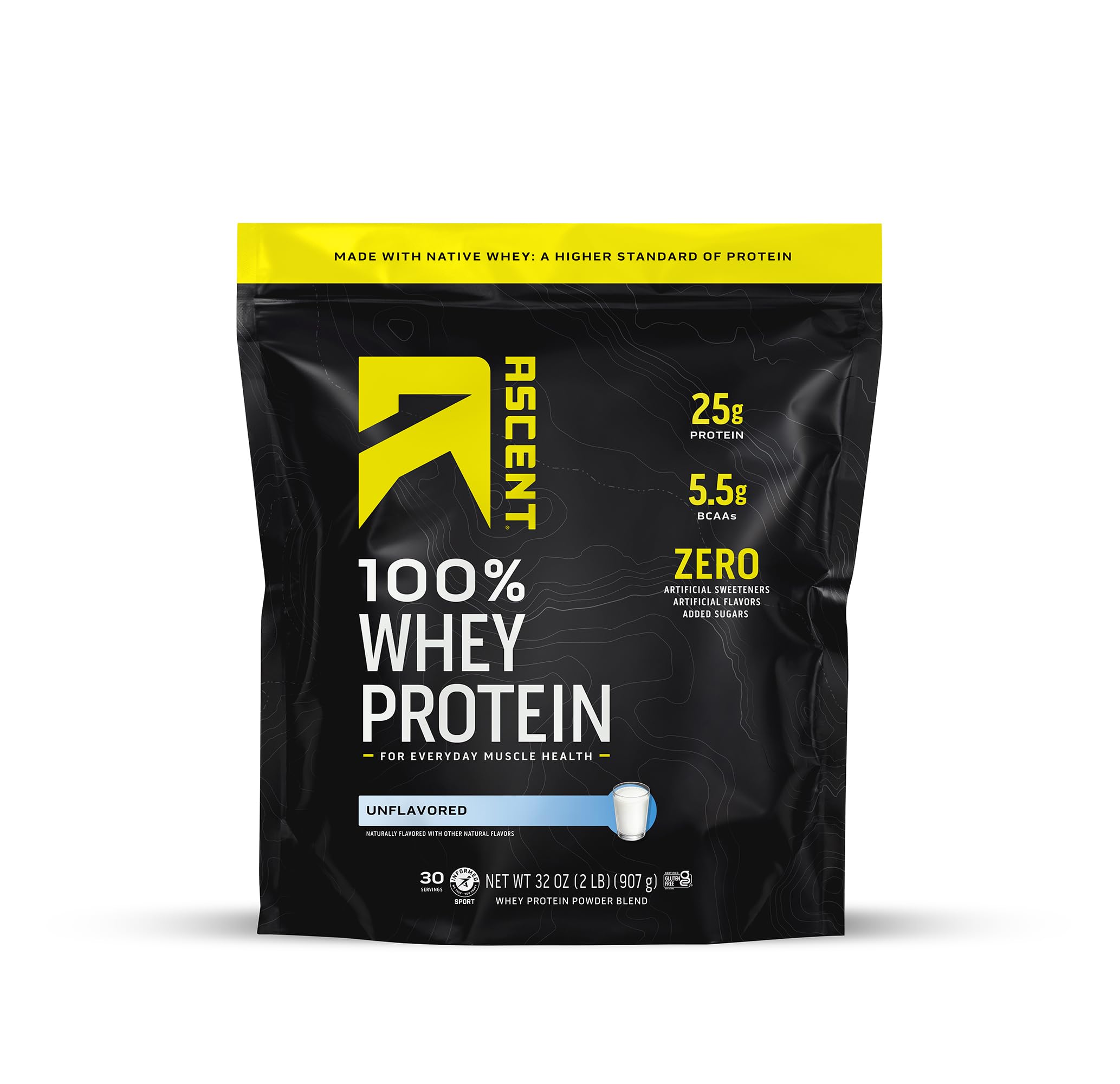 Ascent 100% Whey Protein Powder - Post Workout Whey Protein Isolate, Zero Artificial Flavors & Sweeteners, Gluten Free, 5.5g BCAA, 2.6g Leucine, Essential Amino Acids, Chocolate 2 lb — Amazon image 18